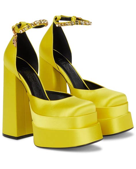 versace satin platform|versace platform heels sale.